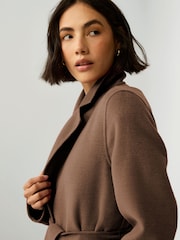 Emme Marella Xeno Belted Wrap Brown Coat - Image 5 of 6