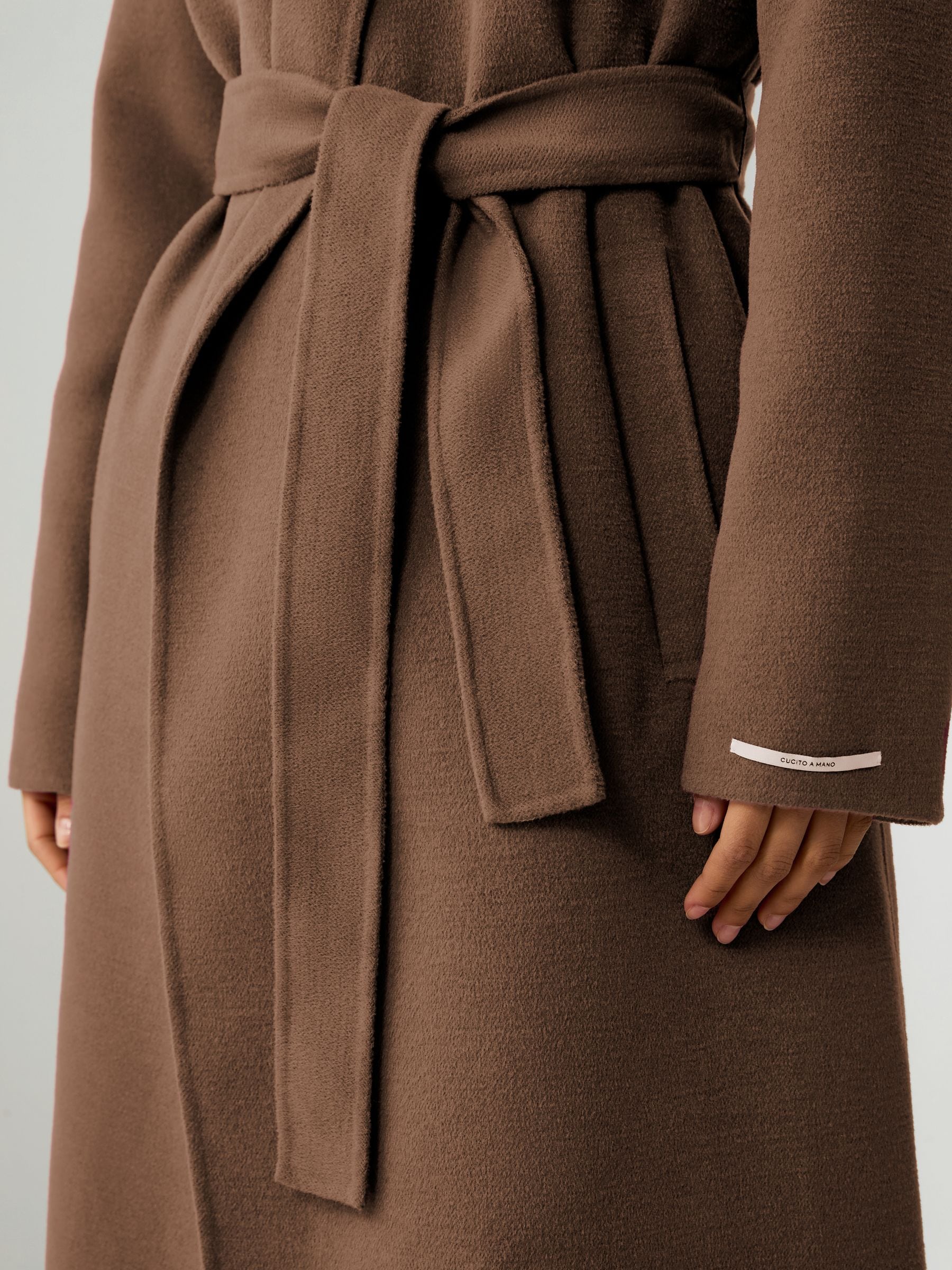 Buy Emme Marella Xeno Belted Wrap Brown Coat from the Next UK