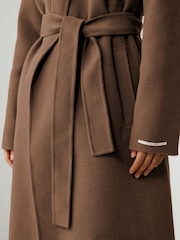 Emme Marella Xeno Belted Wrap Brown Coat - Image 6 of 6