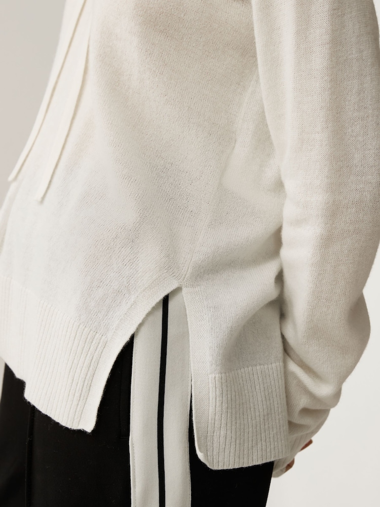 Emme by Marella Iseo Hooded White Jumper - Image 6 of 6