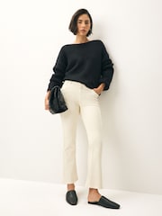 Emma Marella Cream Mode Trousers - Image 3 of 5