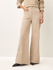 Emme by Marella Ruspa Flare White Trousers - Image 1 of 5