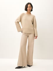 Emme by Marella Ruspa Flare White Trousers - Image 3 of 5