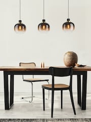 Eglo Black Brass OILELLA Linear Glass Pendant Light - Image 1 of 3
