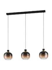 Eglo Black Brass OILELLA Linear Glass Pendant Light - Image 2 of 3