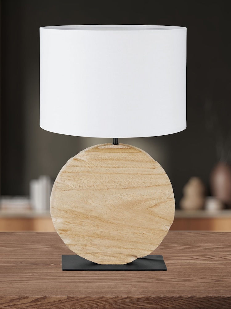 Eglo Black Brown Contessore Sleek Fabric Boho Table Lamp - Image 1 of 4