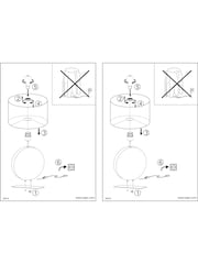 Eglo Black Brown Contessore Sleek Fabric Boho Table Lamp - Image 5 of 5