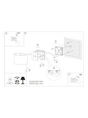 Eglo Black CALPINO 3 Outdoor Wall Light - Image 5 of 5