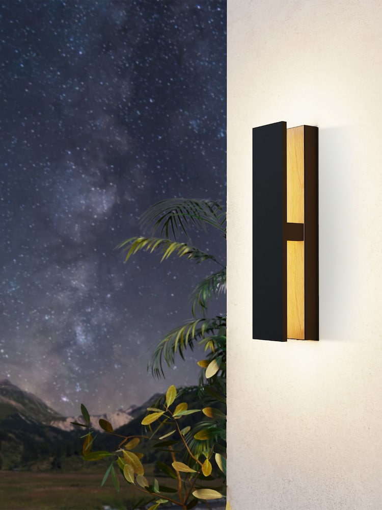 Eglo Black Brown COSTORIO LED Outdoor Wall Light - Image 1 of 3