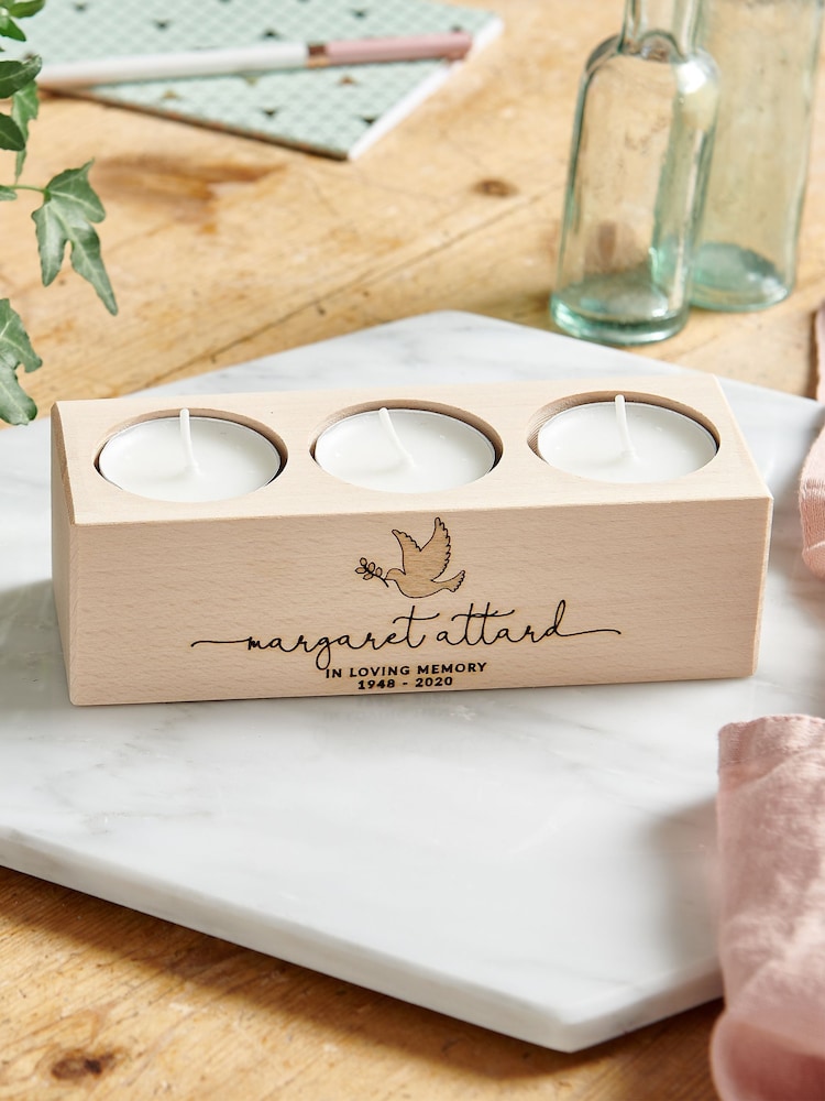 Wooden Memorial Candle Holder by No Ordinary Gift - Image 1 of 1