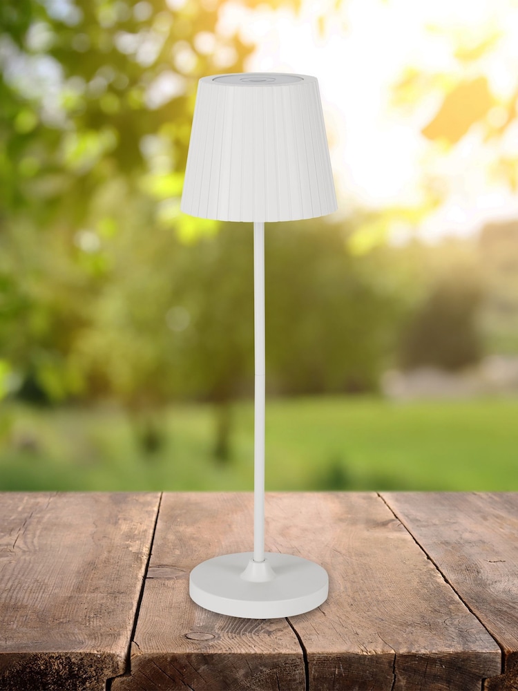 Eglo White CABOZO LED Portable Outdoor Table Lamp - Image 1 of 5
