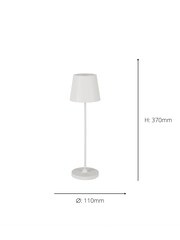 Eglo White CABOZO LED Portable Outdoor Table Lamp - Image 4 of 5