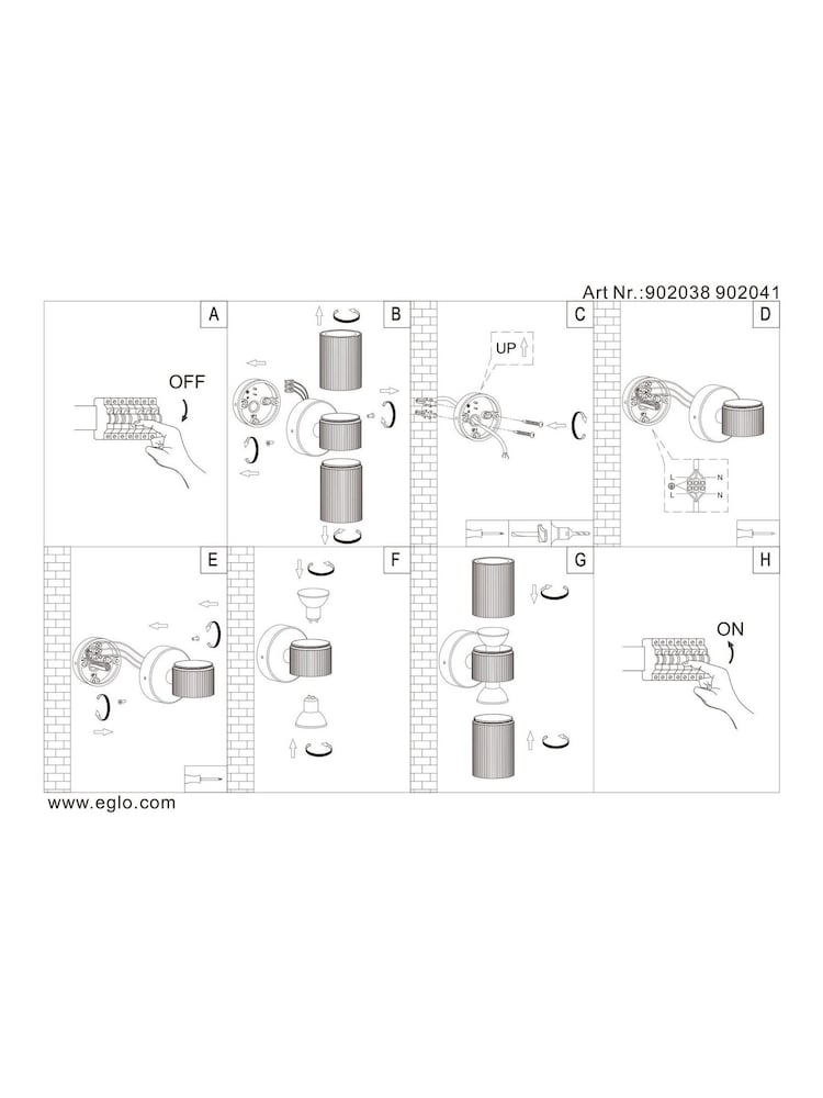 Eglo Rust Coloured TOMELLOSO Modern Outdoor Wall Light - Image 5 of 5 Eglo Rust Coloured TOMELLOSO Modern Outdoor Wall Light - Image 5 of 5