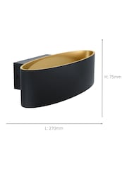 Eglo Black Gold Maccacari Led Wall Light - Image 5 of 5