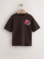 Brown Back Print Relaxed Fit Short Sleeve Graphic T-Shirt (3-16yrs) - Image 1 of 4