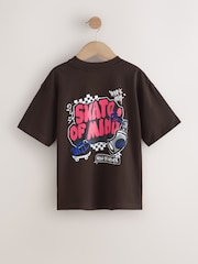 Brown Back Print Relaxed Fit Short Sleeve Graphic T-Shirt (3-16yrs) - Image 2 of 4