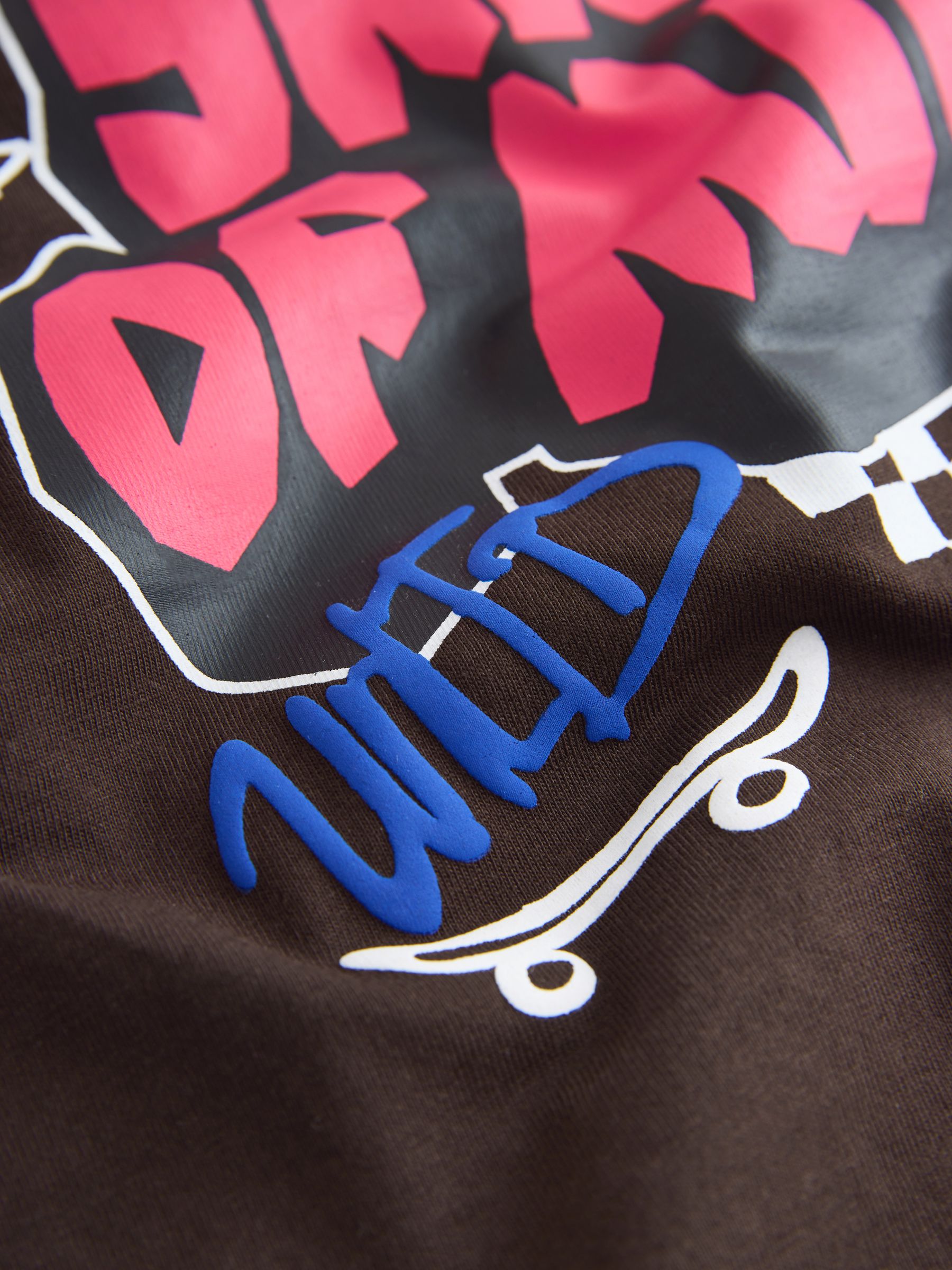 Buy Brown Back Print Short Sleeve Graphic T-Shirt (3-16yrs) from