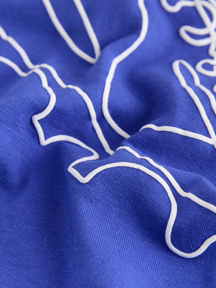 Cobalt Blue Football Regular Fit Short Sleeve Graphic Print T-Shirt (3-16yrs) - Image 4 of 4