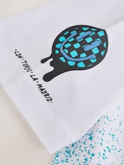 White Spray Graffiti Relaxed Fit Short Sleeve Graphic T-Shirt (3-16yrs) - Image 7 of 7