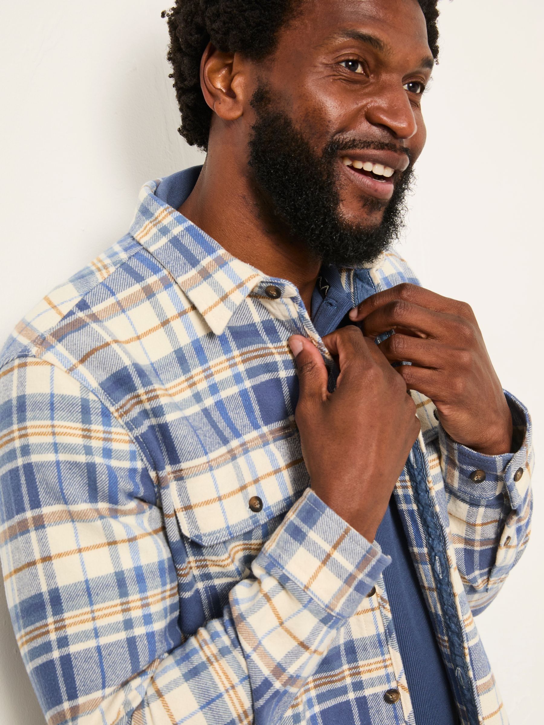 Buy FatFace Alner Blue Denim Long Sleeve Check Shirt from Next USA