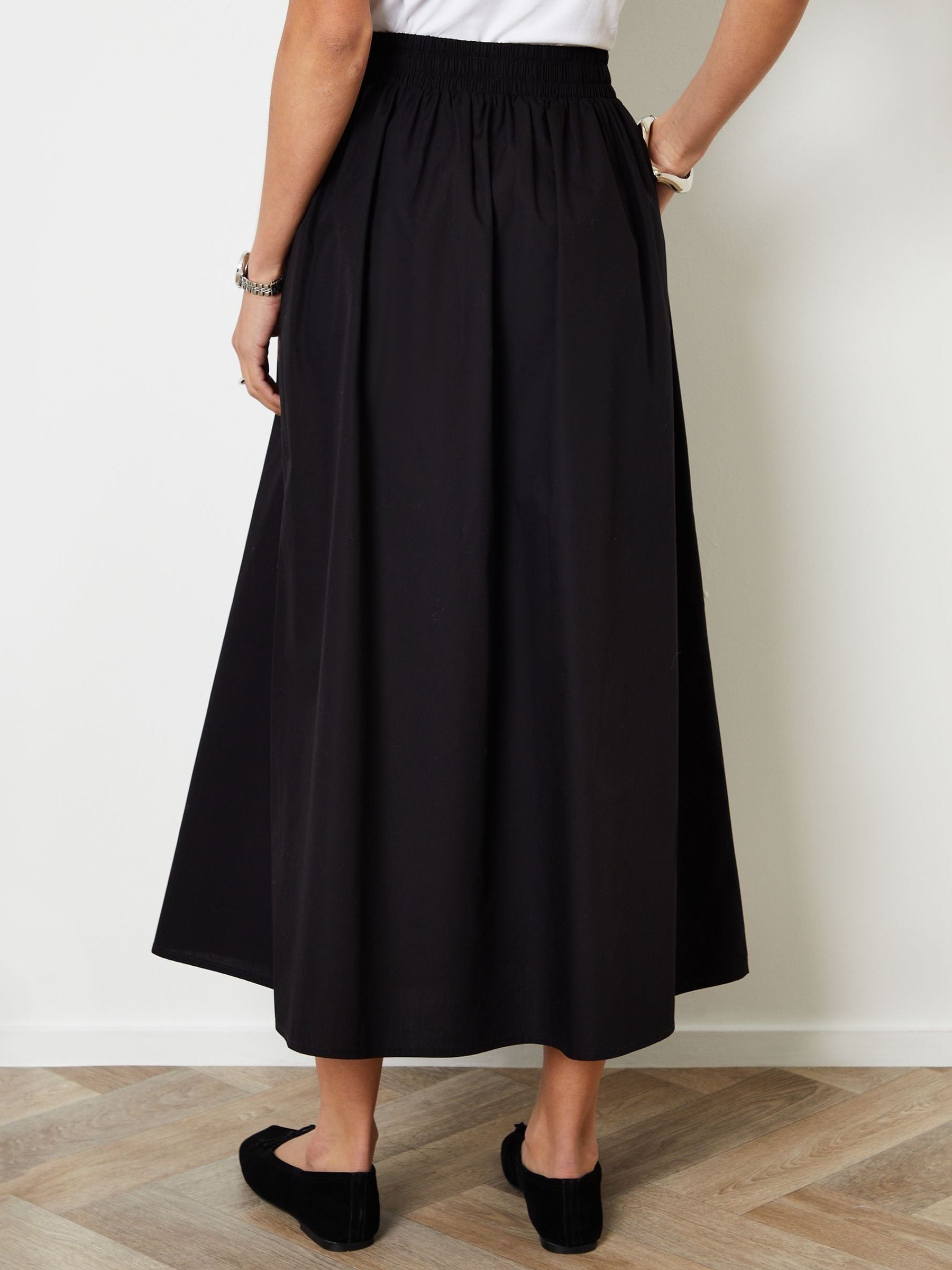 Buy Threadbare Black Midi Skirt with Pockets from Next Canada