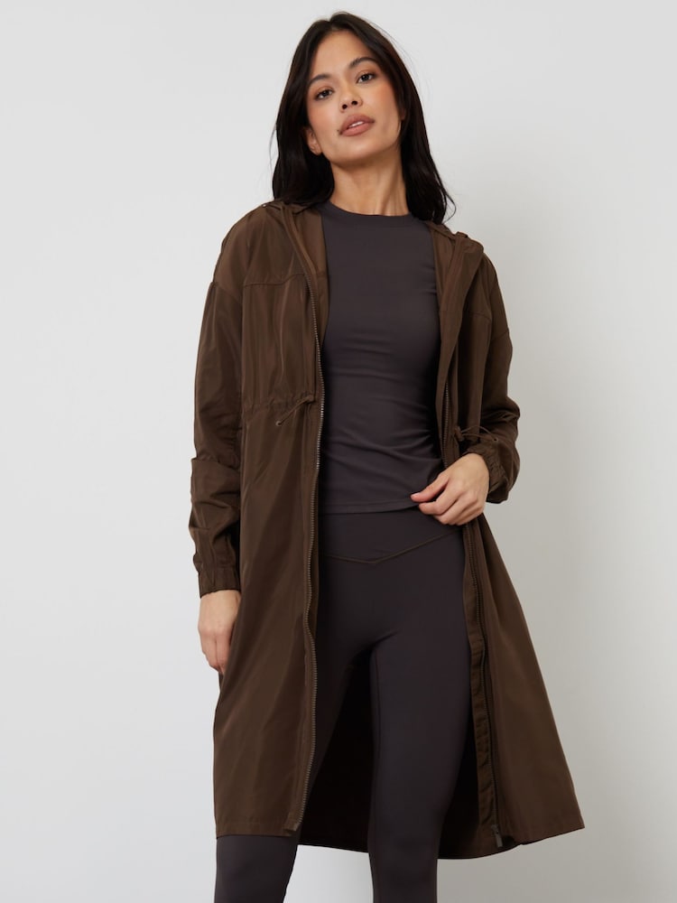 Threadbare Brown Long Packaway Rain Mac - Image 1 of 1 Threadbare Brown Long Packaway Rain Mac - Image 1 of 1