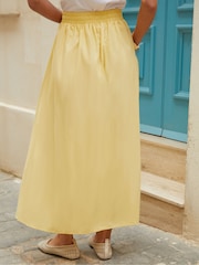 Threadbare Yellow Midi Skirt with Pockets - Image 3 of 4