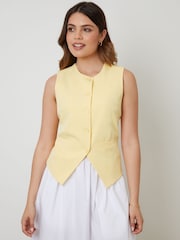 Threadbare Yellow Crew Neck Waistcoat - Image 1 of 4