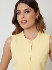 Threadbare Yellow Crew Neck Waistcoat - Image 2 of 4