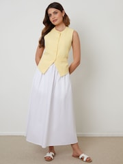 Threadbare Yellow Crew Neck Waistcoat - Image 3 of 4
