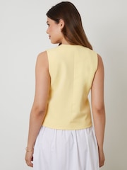 Threadbare Yellow Crew Neck Waistcoat - Image 4 of 4