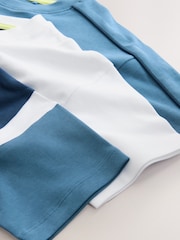 Azul/azul marino/blanco - Colourblock Short Sleeve T-Shirts 3 Pack (3-16yrs) - Imagen 7 de 7