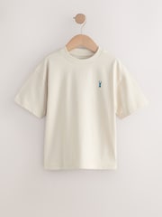 Green/Ecru/Coral/Purple Relaxed Fit Short Sleeve T-Shirts 4 Pack (3-16yrs) - Image 6 of 8