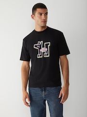 HUGO Black Smile Logo T-Shirt - Image 1 of 4