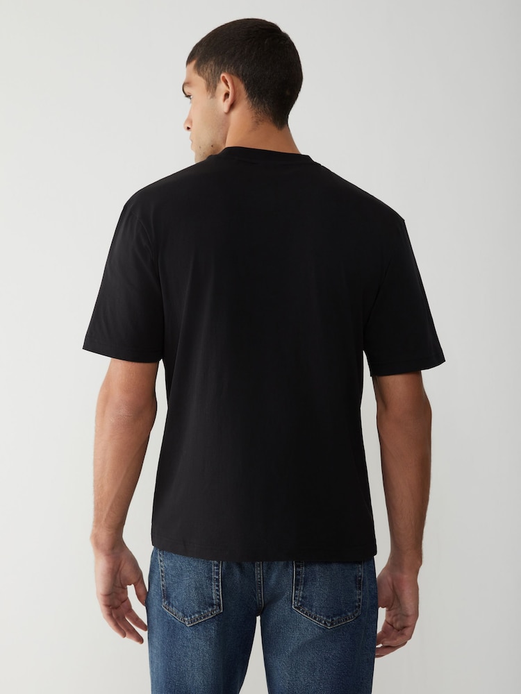 HUGO Black Smile Logo T-Shirt - Image 2 of 4