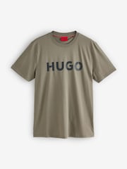HUGO Grey Tonal Logo T-Shirt - Image 1 of 1