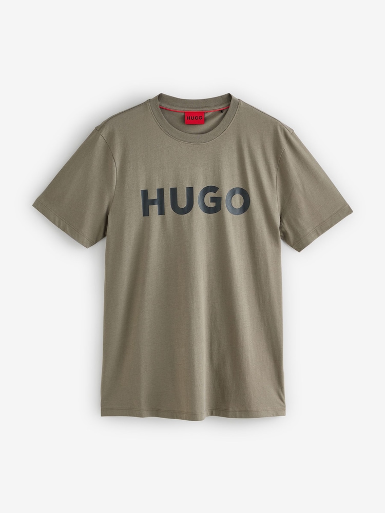 HUGO Grey Tonal Logo T-Shirt - Image 1 of 1