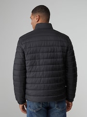 HUGO Black Zip Through Puffer Jacket - Image 2 of 5