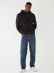 HUGO Black Relaxed Fit Hoodie - Image 3 of 3