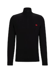 HUGO Black Tipped Polo Shirt - Image 1 of 1