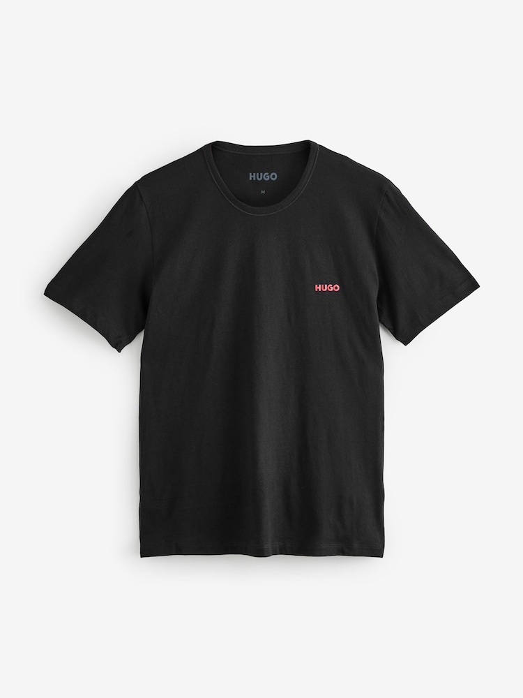 HUGO White T-Shirts 3 Pack - Image 4 of 4