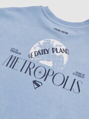 Superman | Reiss Metropolis Logo T-Shirt - Image 4 of 4
