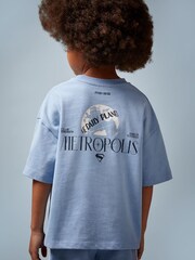 Superman | Reiss Metropolis Logo T-Shirt - Image 3 of 4