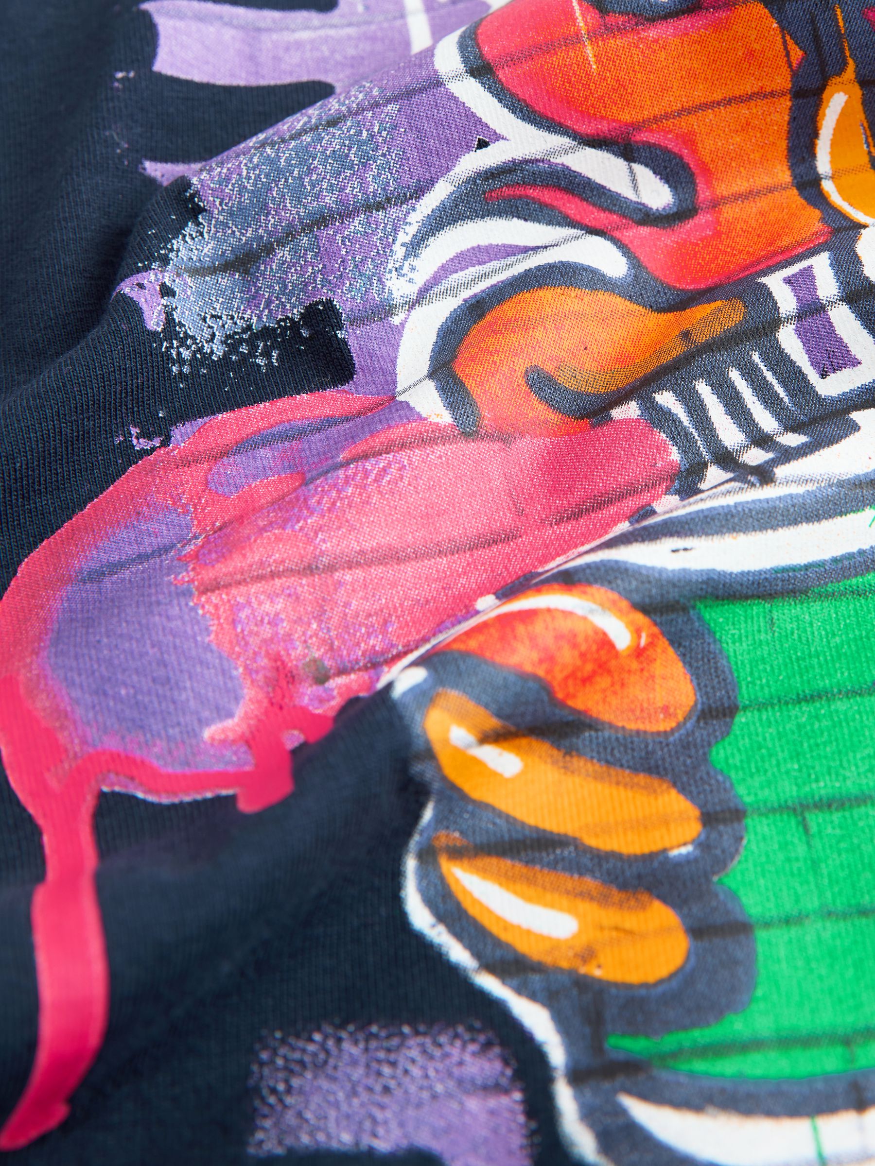 Buy Navy Graffiti Skull Short Sleeve Graphic T-Shirt (3-16yrs