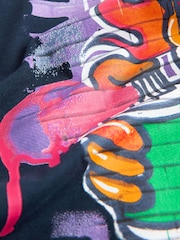 Navy Graffiti Skull Short Sleeve Graphic T-Shirt (3-16yrs) - Image 6 of 8