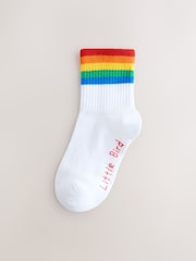 White Bright Rainbow Stripe - Little Bird by Jools Oliver Ankle Socks 3 Pack - Imagen 3 de 6