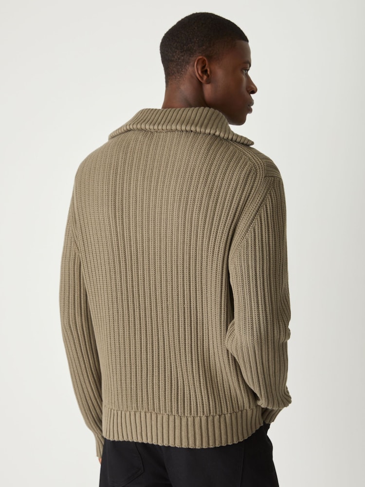 HUGO Rib Knitted 1/4 Jumper - Bild 2 von 5