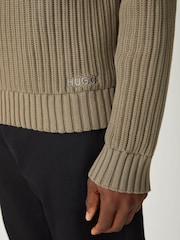 HUGO Rib Knitted 1/4 Jumper - Bild 4 von 5