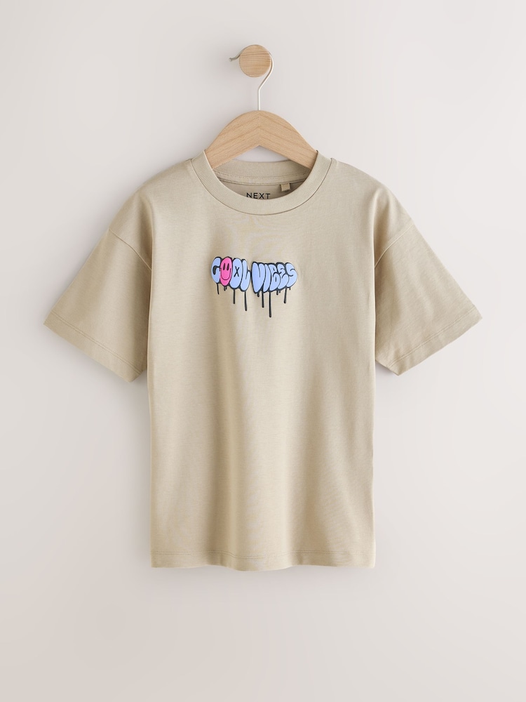Stone Cool Vibes Relaxed Fit Short Sleeve Graphic T-Shirt (3-16yrs) - Image 1 of 4