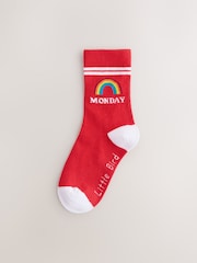 Little Bird by Jools Oliver Multi Bright Rainbow Days Of The Week Socks 7 Pack - Image 2 of 10
